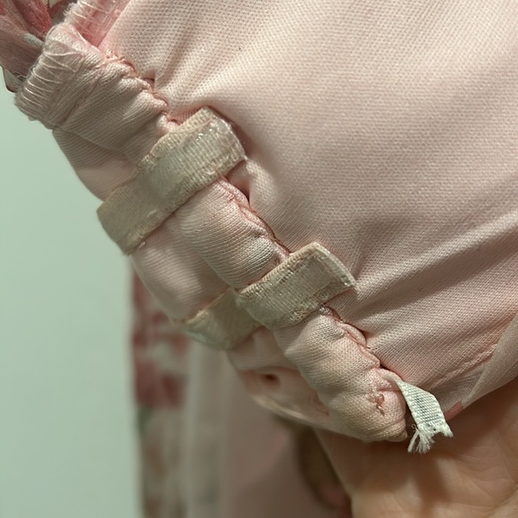 Lulu’s Blooming Impression Pink Floral Print Ruffled Maxi Dress Large - Picture 5 of 6